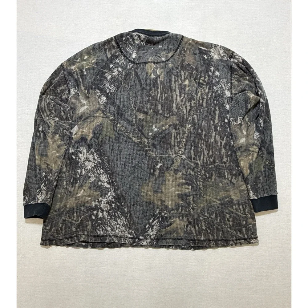 Canyon Guide Outfitters Camo Thermal Shirt Henley Waffle Layered XL Hunting
